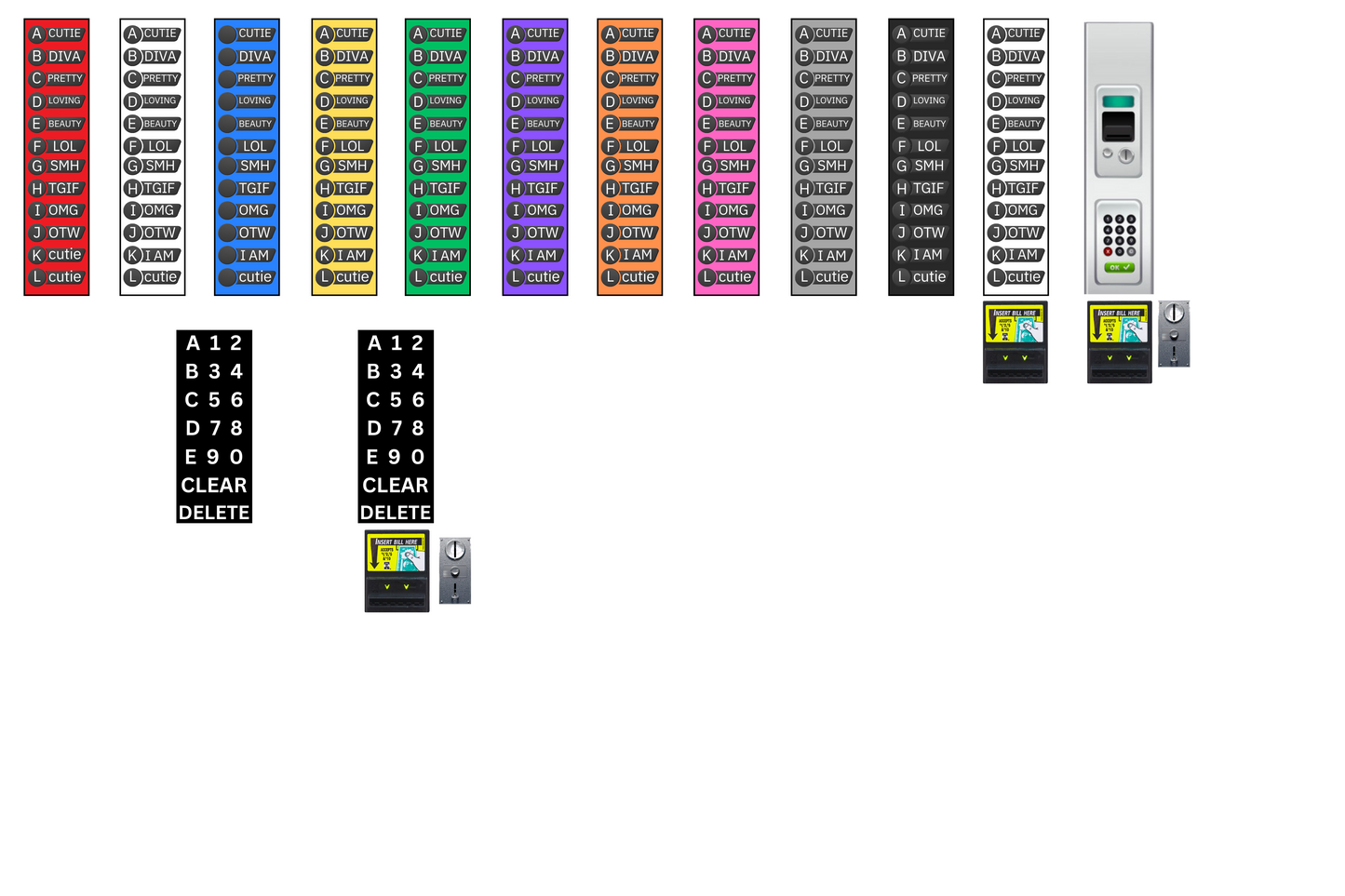 DIY Editable Vending Machine Templates